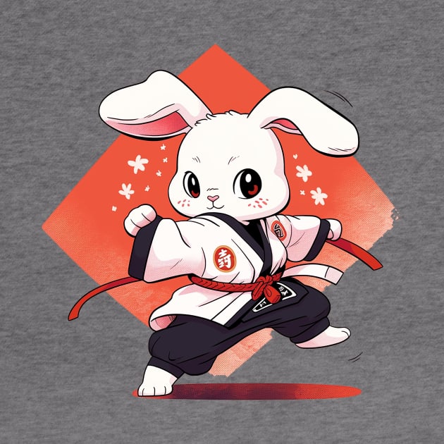 karate bunny by piratesnow